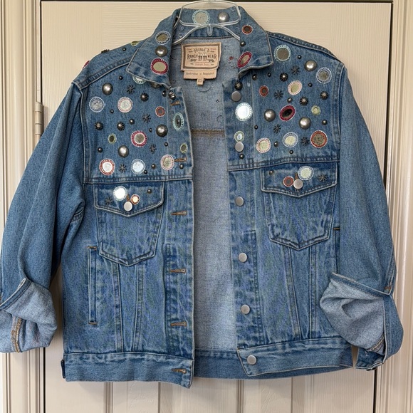 Double D Ranch Blue Embellished Jean Jacket - Picture 1 of 3